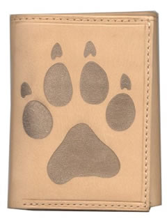 Leather Wallet with Wolf Track
